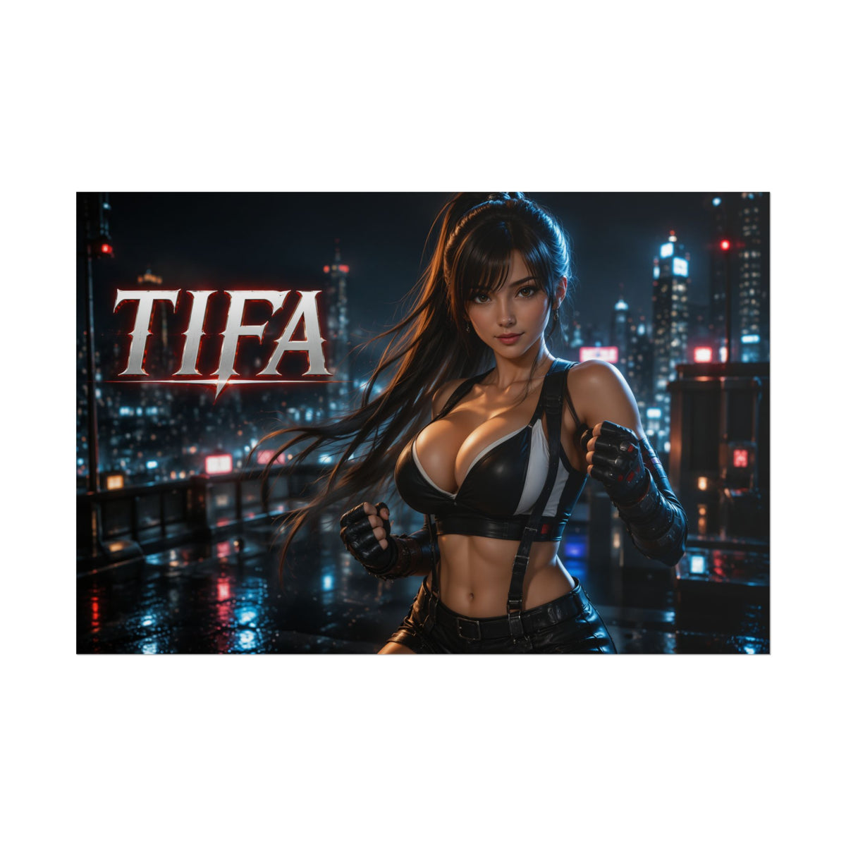Game Room Decor Tifa Lockhart Poster Character Wall Art Gamer Gift