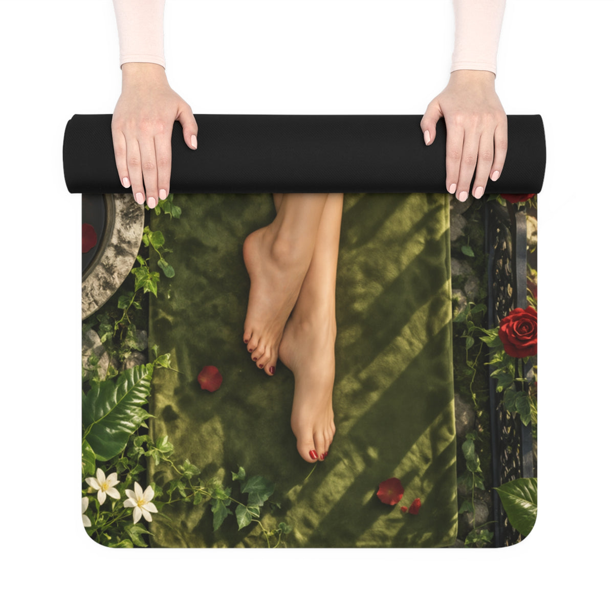 Glamour Poison Ivy Yoga Mat 24x72 Non Slip Fitness Pilates Mat