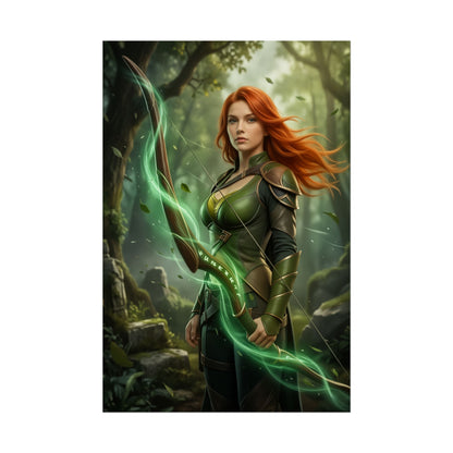 Windranger Dota 2 Poster, Dota 2 Wall Art Print, Archer Girl Decor, Fantasy Game Wall Art, Gamer Gift