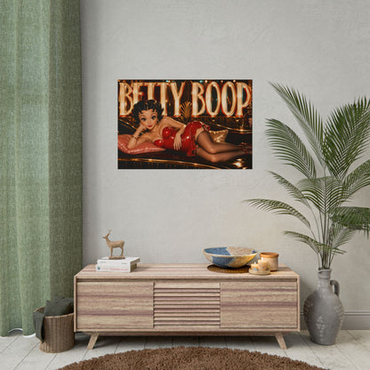 Retro Room Decor Betty Boop Betty Boop Poster Cartoon Wall Art Character Print