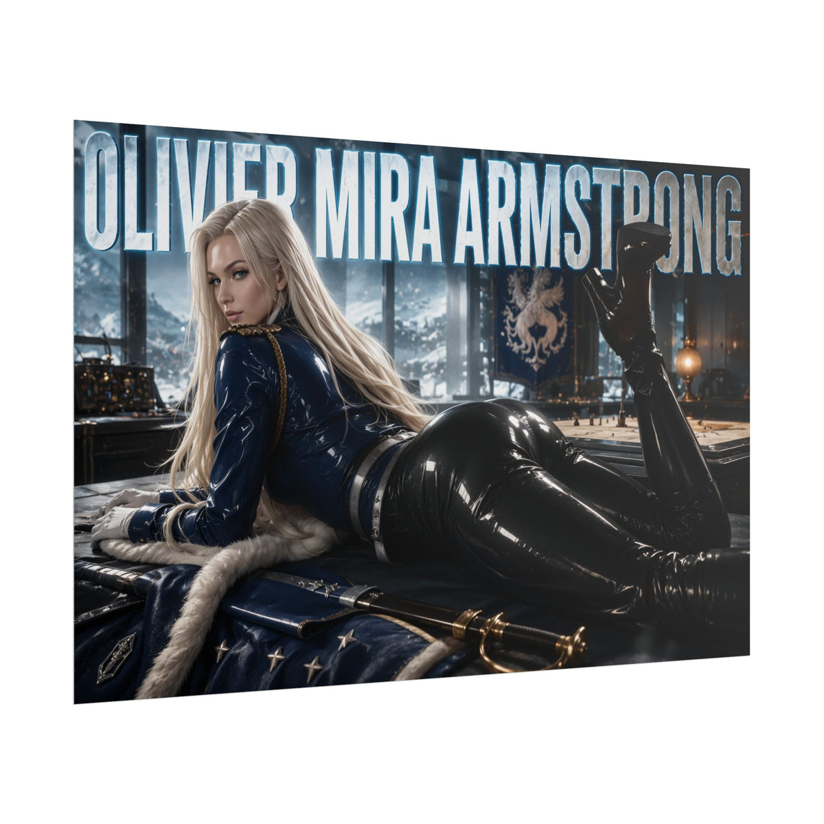 Olivier Mira Armstrong Fullmetal Alchemist Poster Wall Art Character Room Decor