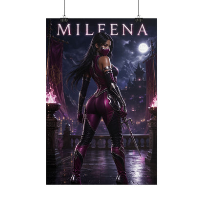 Mileena Mortal Kombat Poster MK Gaming Wall Art Print Decor
