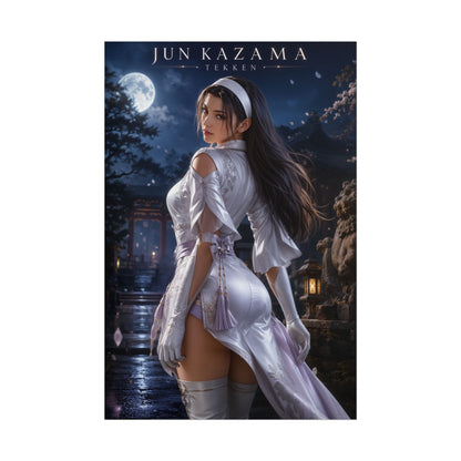 Jun Kazama Poster, Tekken Wall Art, Gaming Print, Fantasy Decor