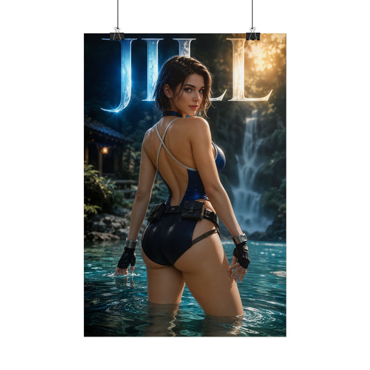 Jill Valentine Gaming Poster Wall Art Gamer Room Decor Collectible Print