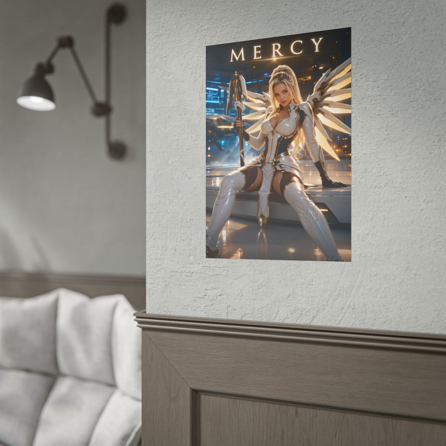 Blizzard Mercy Overwatch Poster Gaming Wall Art Print Decor