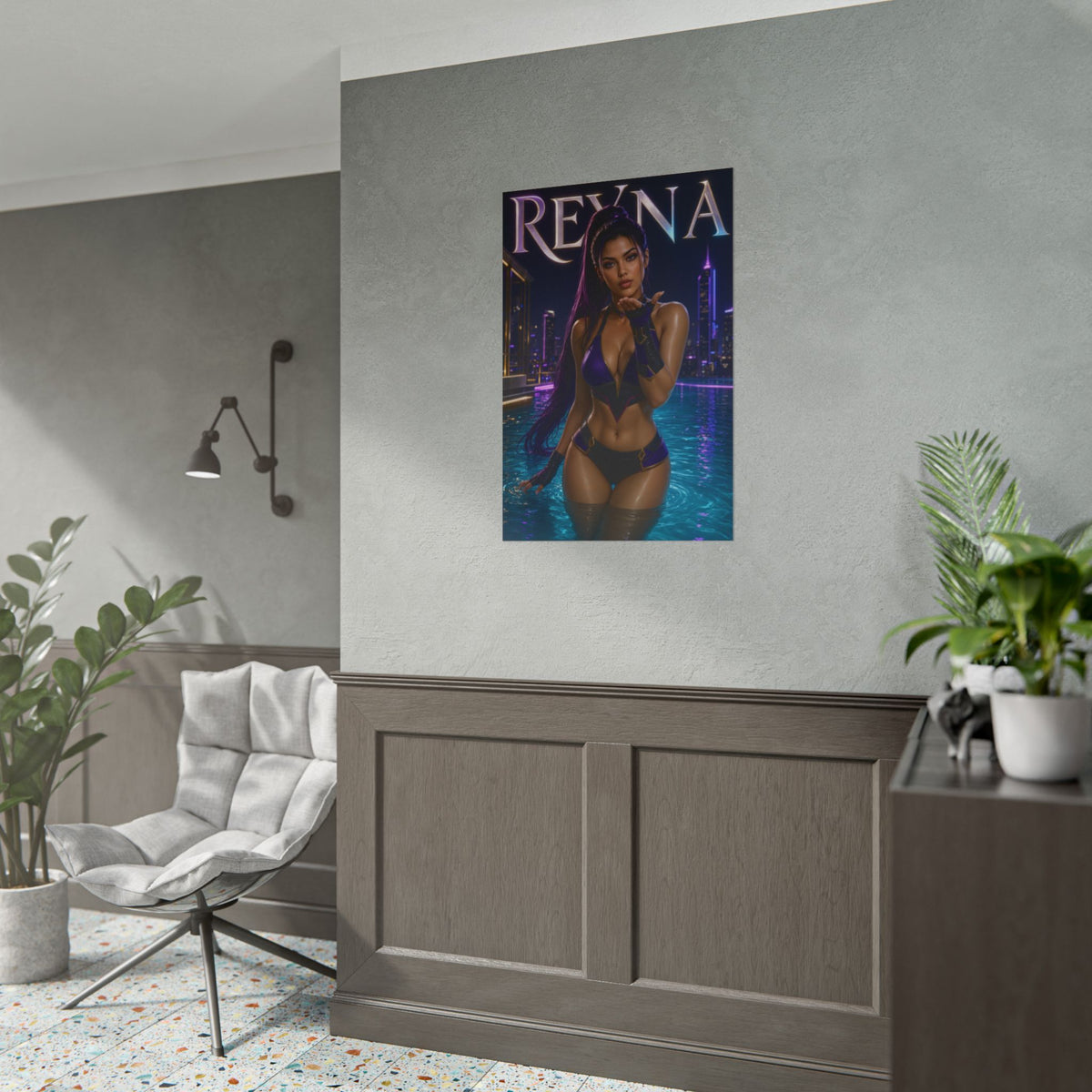 Gaming Wall Art Reyna Valorant Poster Bedroom Game Room Decor Art Print