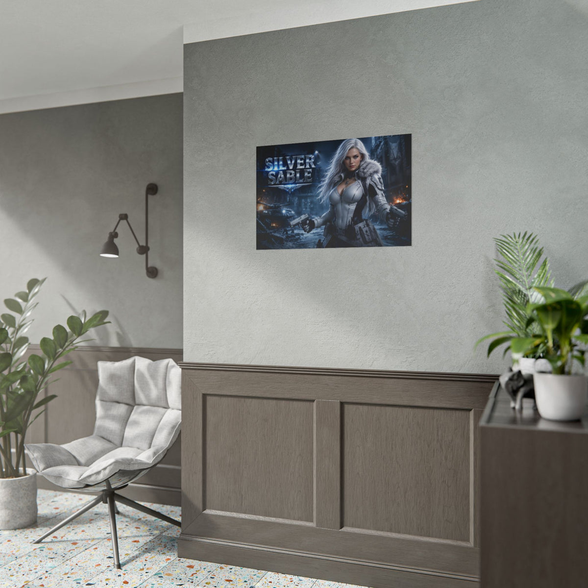 Silver Sable Character Poster Comic Style Wall Decor Bedroom Collector Gift