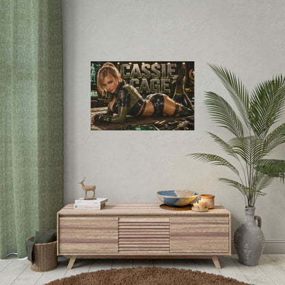 Cassie Cage Character Poster Mortal Kombat Gamer Room Wall Art Collectible Decor