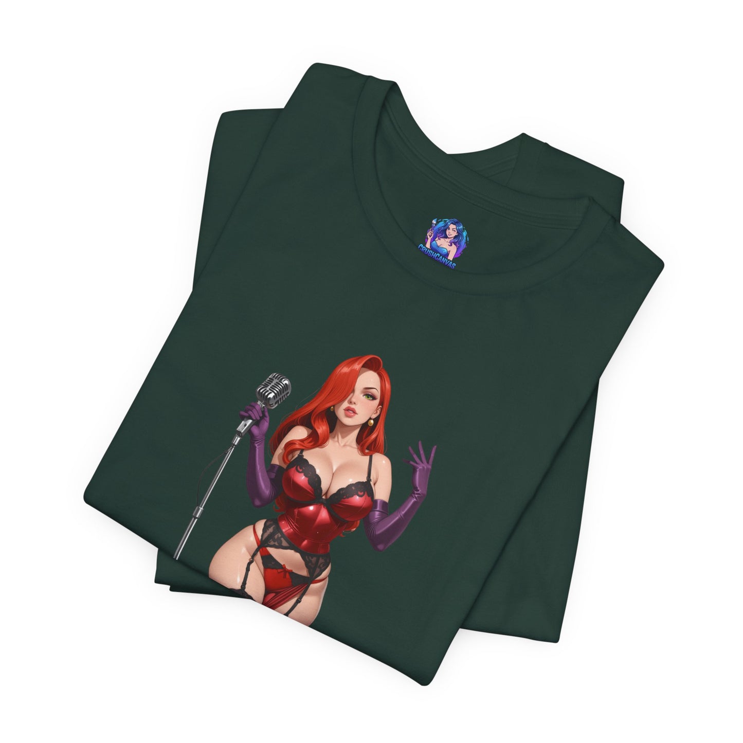 Jessica Rabbit Grafik-T-Shirt | Sexy Cartoon-Mädchen-T-Shirt für Otakus und Filmfans | Diva Streetwear