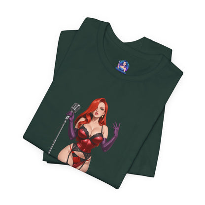 Jessica Rabbit Grafik-T-Shirt | Sexy Cartoon-Mädchen-T-Shirt für Otakus und Filmfans | Diva Streetwear