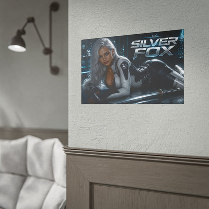 Silver Fox Comic Poster Character Wall Art Collector Room Decor Art Print