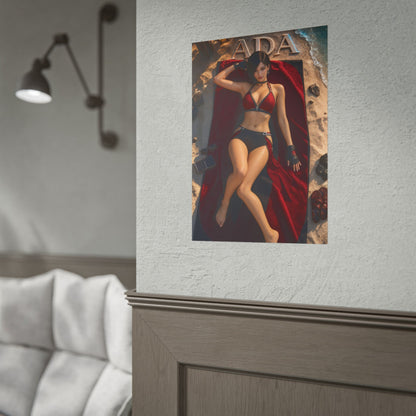 Ada Wong Resident Evil Gaming Poster Wall Art Gamer Room Decor Collectible Print