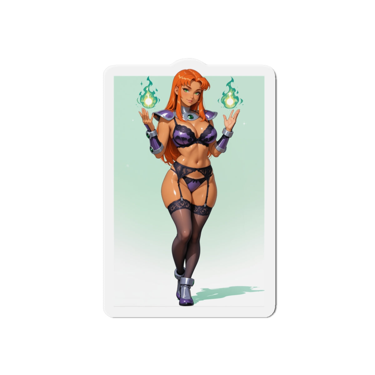 Starfire-Magnet – Kühlschrankmagnet mit Anime-Motiv aus Teen Titans, heiße Heldin als Deko