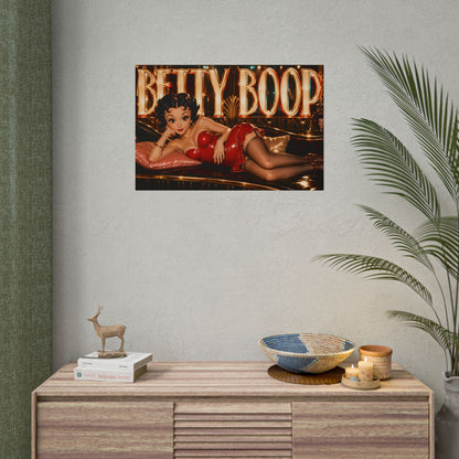 Retro Room Decor Betty Boop Betty Boop Poster Cartoon Wall Art Character Print
