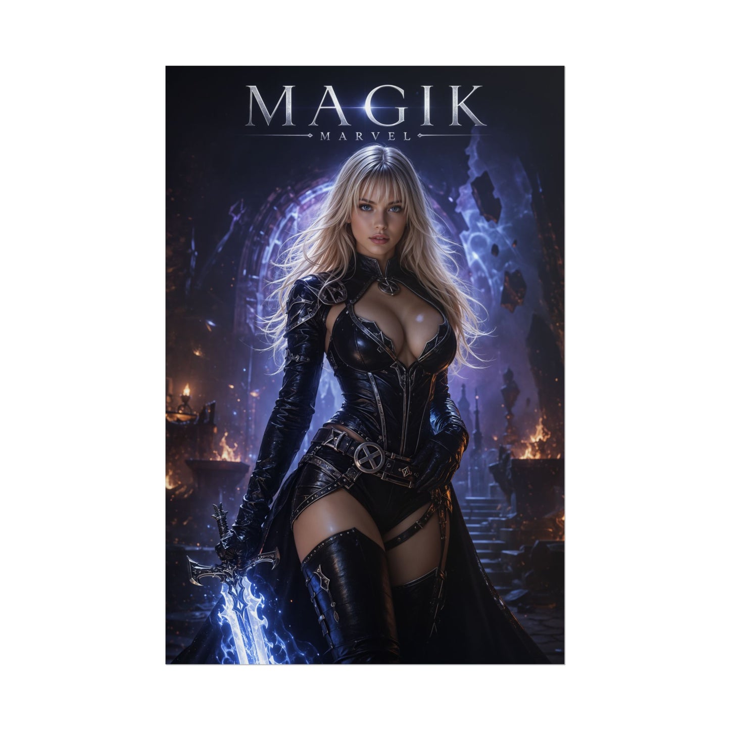 Magik Poster, Marvel Comics Wall Art, Fantasy Print, Gamer Decor
