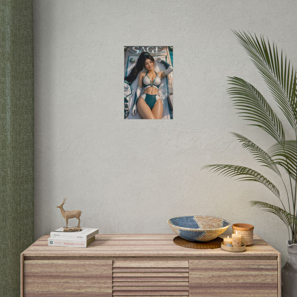 Gaming Wall Art Sage Valorant Poster Bedroom Game Room Decor Art Print