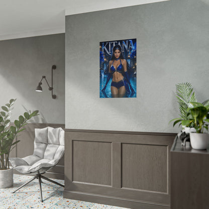 Game Room Decor Kitana Mortal Kombat Wall Art Poster Collectible Character Print