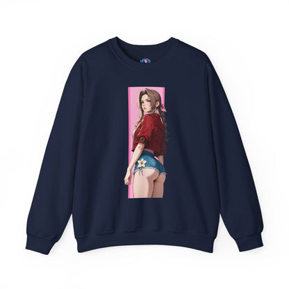 Aerith Gainsborough Sweatshirt, FFVII Crewneck, Cozy Fantasy Gaming Apparel for Fans