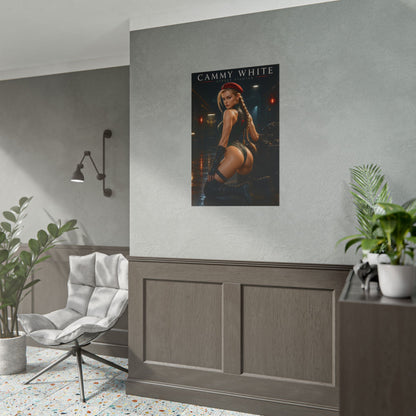 Cammy White Poster, Street Fighter Wall Art, Gaming Print, Pin Up Decor