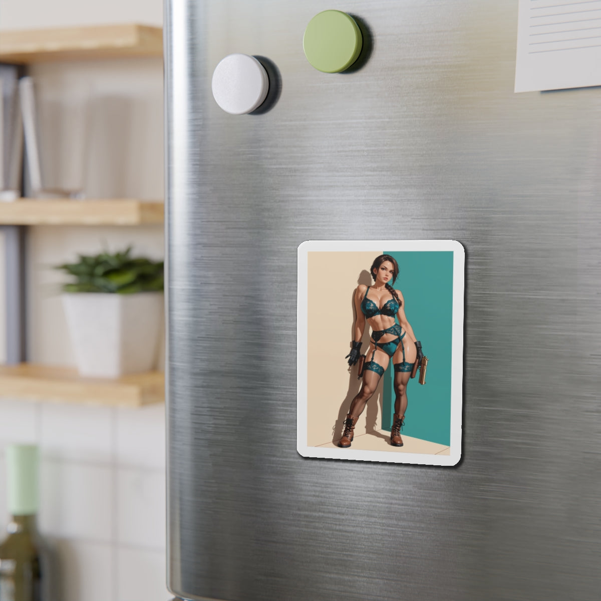 Магніт Лара – сексуальний аніме-магніт із розкрадачки гробниць, декор із гарячою дівчиною-авантюристкою