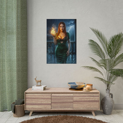 Triss Merigold Poster, Witcher Wall Art Print, Fantasy Sorceress Decor, RPG Game Wall Art, Gamer Gift
