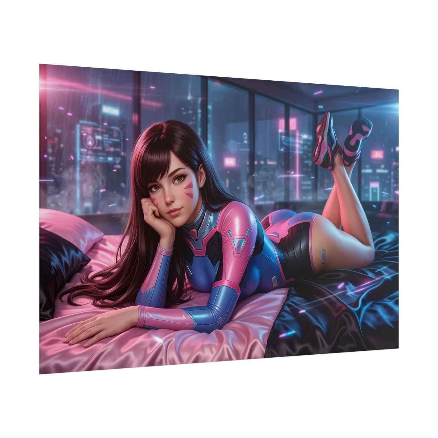 D.VA Overwatch Poster, Gaming Wall Art, Anime Print, Room Decor