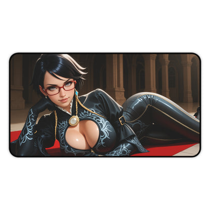 Bayonetta-Schreibtischunterlage, stylisches Mauspad im Stil der Actionspielheldin, Gaming-Schreibtisch-Setup