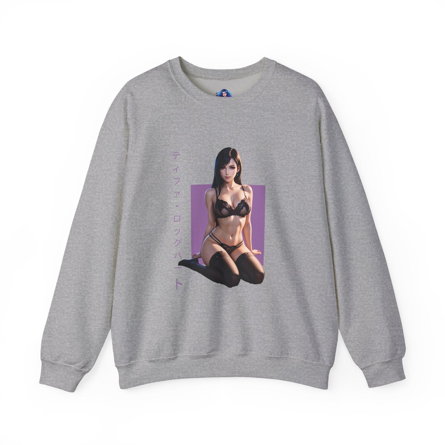 Tifa Lockhart Sweatshirt, FFVII Rundhalsausschnitt, Gemütliche RPG-Gaming-Kleidung für Fans