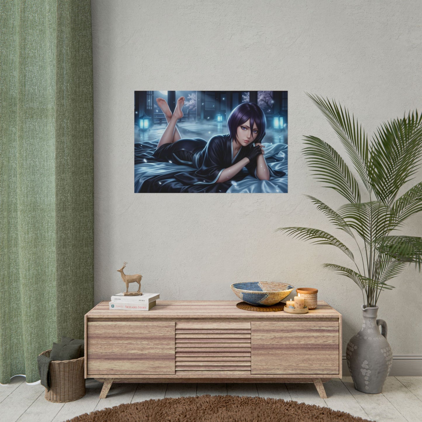 Rukia Kuchiki Poster, Anime Wall Art, Fantasy Print, Gamer Decor