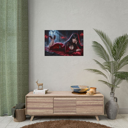 Vampirella Poster, Horror Wall Art, Gothic Print, Gamer Decor