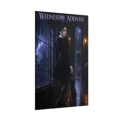 Wednesday Addams Poster, Netflix Wall Art, Gothic Print, Room Decor