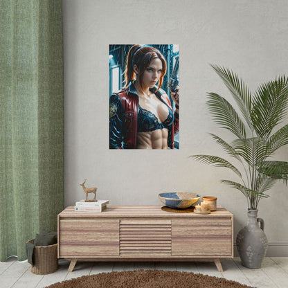 Постер Клер Редфілд | Настінне мистецтво героя виживання для ігрової обстановки або спальні