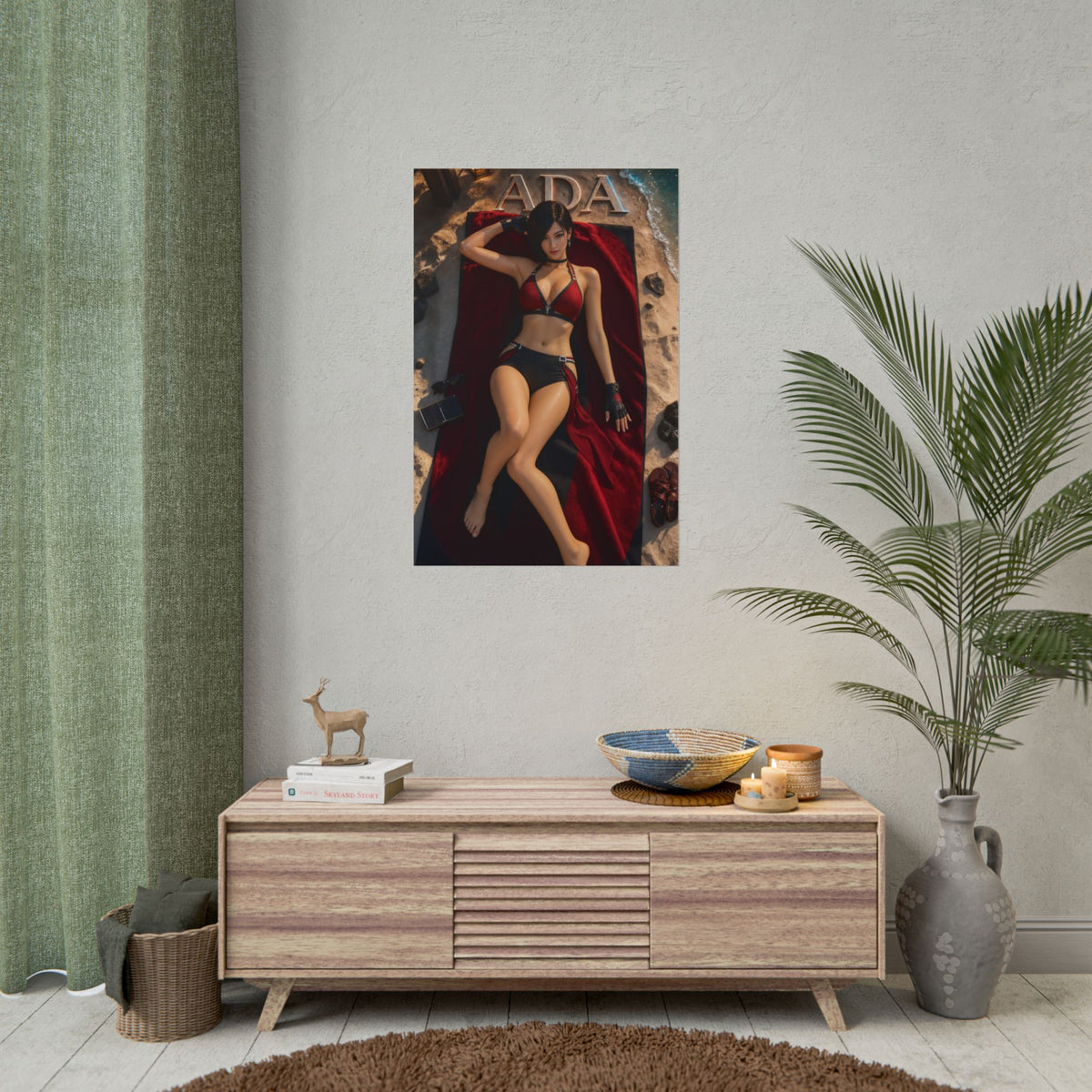 Ada Wong Resident Evil Gaming Poster Wall Art Gamer Room Decor Collectible Print