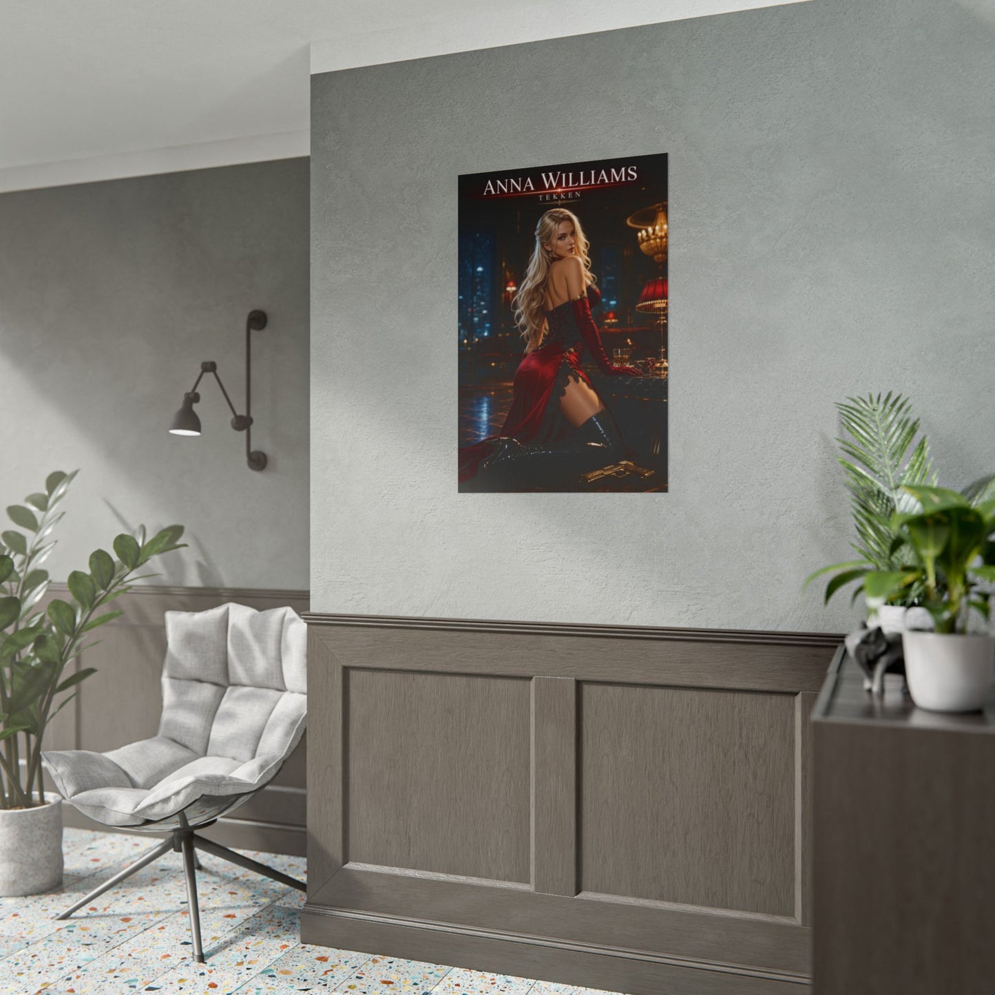 Anna Williams Poster, Tekken Wall Art, Gaming Print, Pin Up Decor