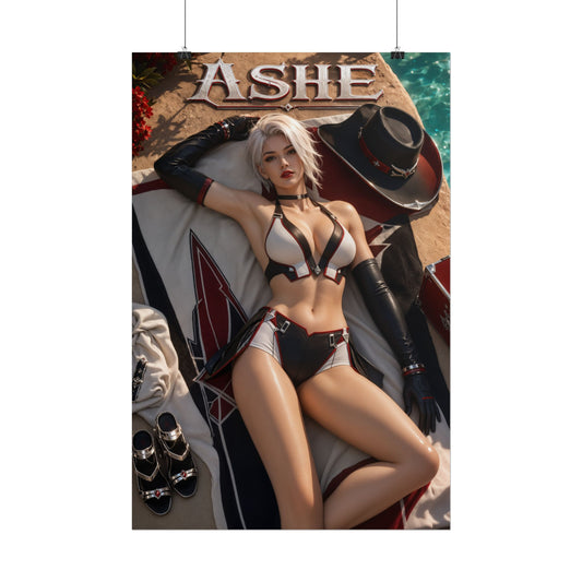 Gaming Wall Art Ashe Overwatch Poster Bedroom Game Room Decor Art Print