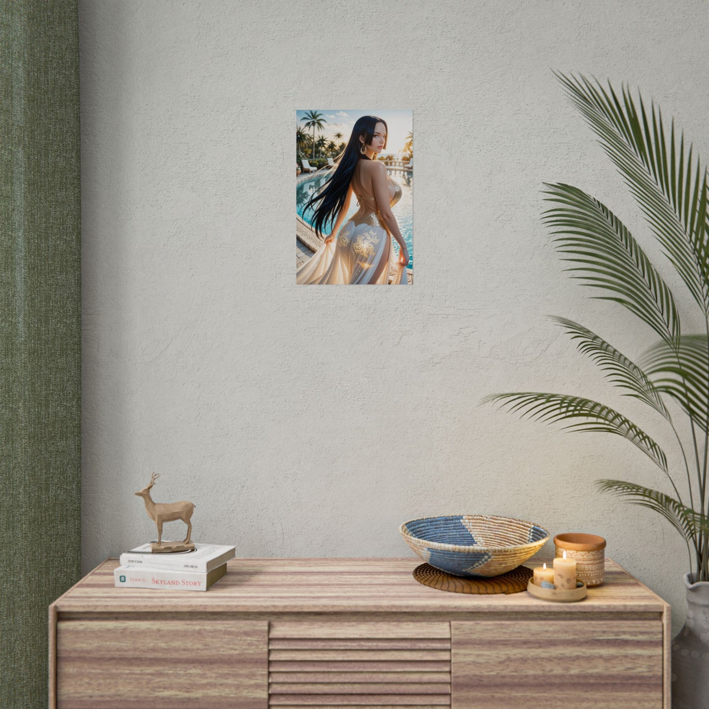 Плакат Боа Хенкок, художній принт дівчини з аніме One Piece, декор стін піратом Вайфу