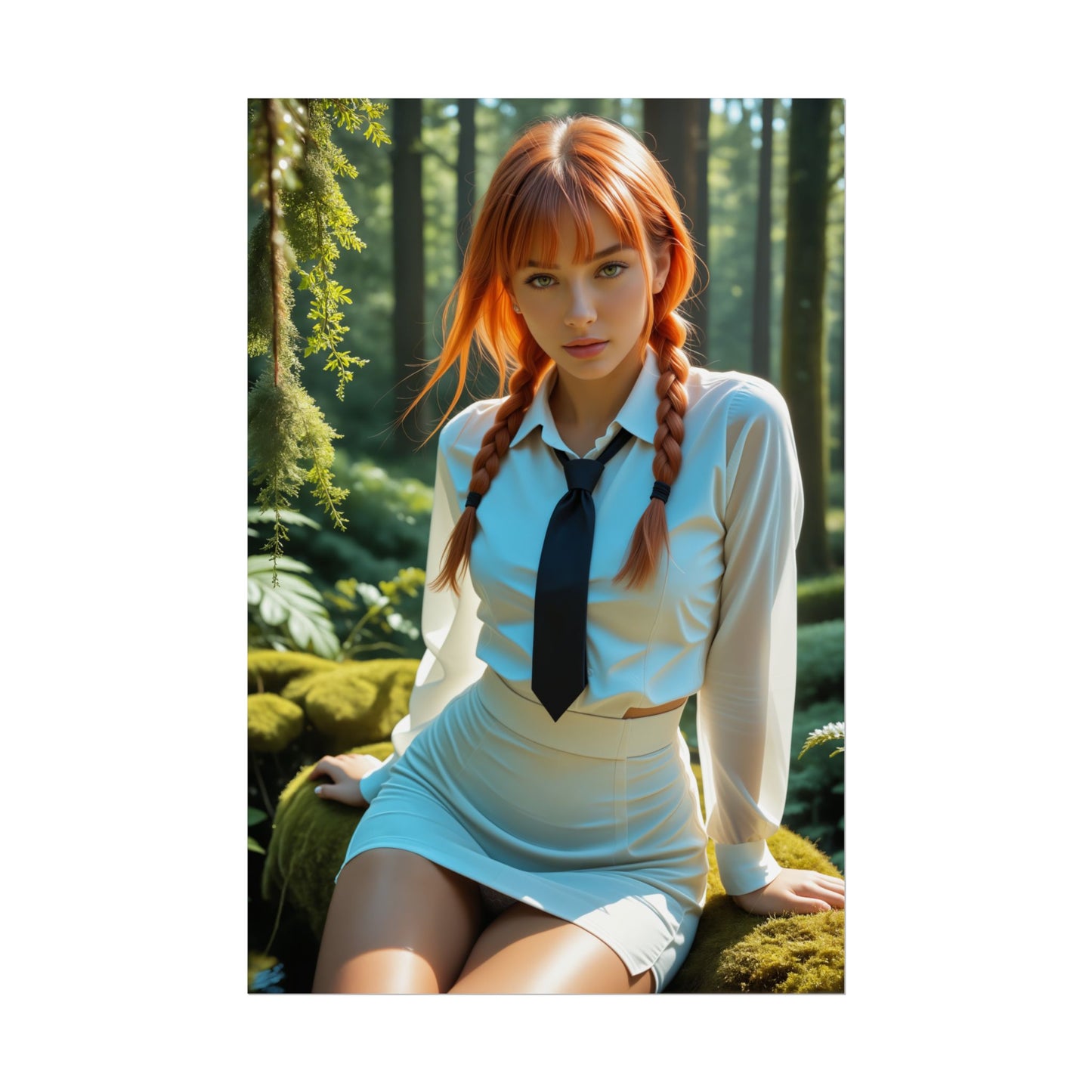 Makima Chainsaw Man Wall Art – Anime Heroine Poster, Great Gift for Fans