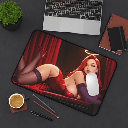 Jessica Rabbit Schreibtischunterlage, klassisches Cartoon-Diva-Mauspad, Retro-Glamour-Gamer-Schreibtisch-Setup