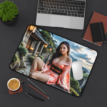 Nezuko Schreibtischunterlage, Anime-Gaming-Mauspad, Demon Slayer Heldin Große Schreibtischunterlage