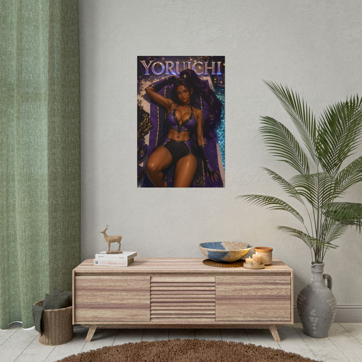 Anime Wall Art Yoruichi Bleach Poster Otaku Room Decor Collector Gift Print