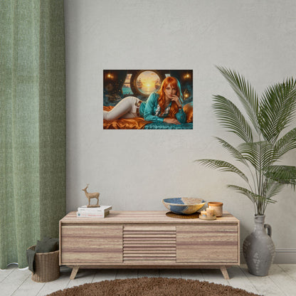 Nami One Piece Poster, Anime Art Print, Gaming Room Decor Poster