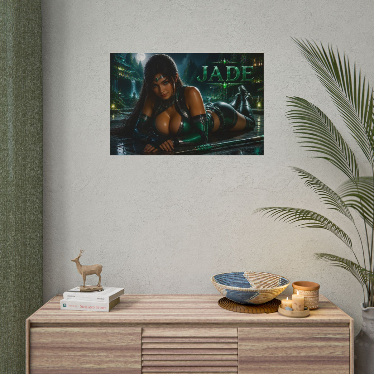Jade Character Poster Mortal Kombat Gaming Setup Wall Decor Collector Print