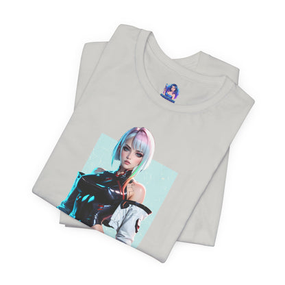 Lucy Edgerunners T-Shirt | Cyberpunk-Anime-Shirt für Gamer und Otaku-Fans | Neon-Waifu-Shirt
