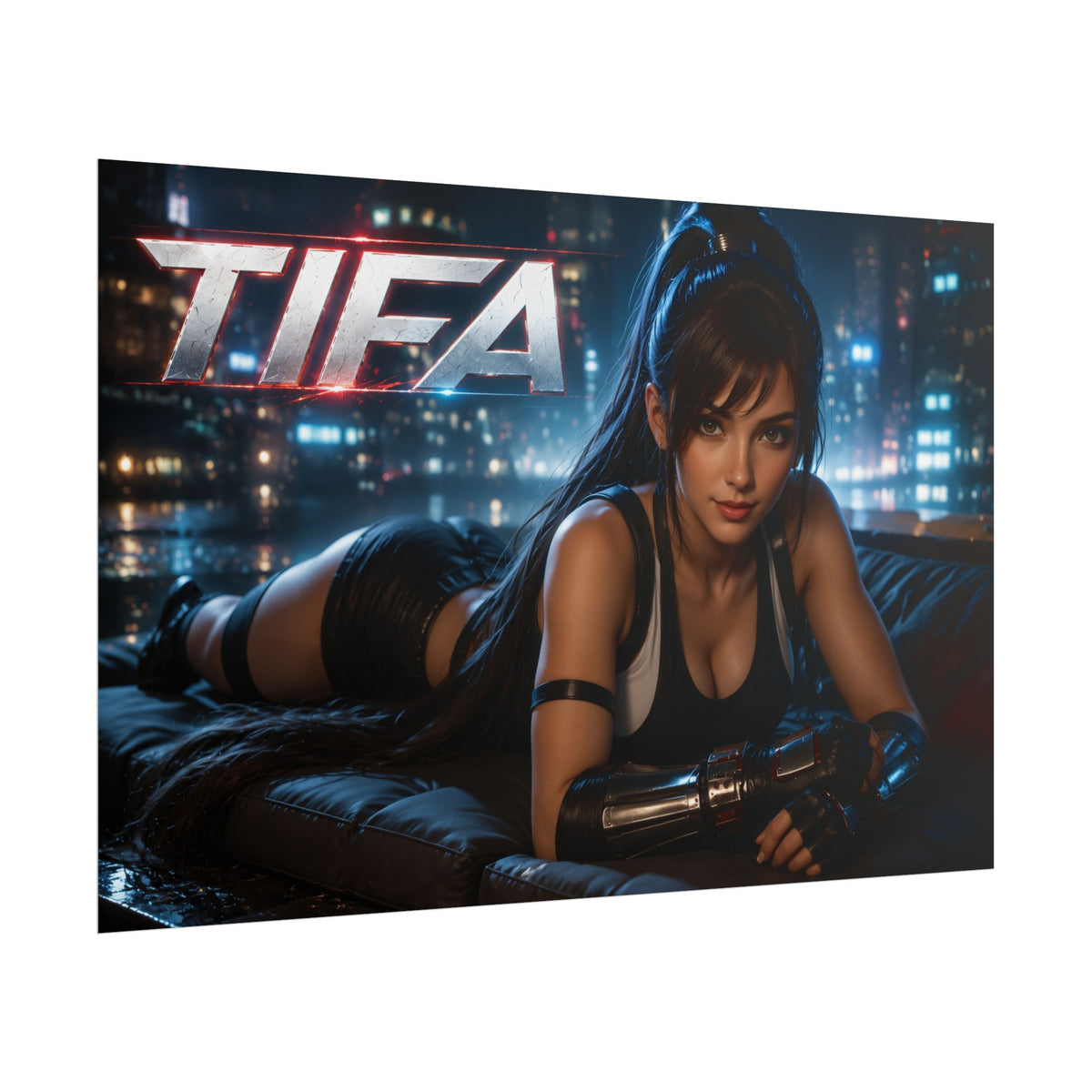 Tifa Lockhart Gaming Poster Wall Art Gamer Room Decor Collectible Print