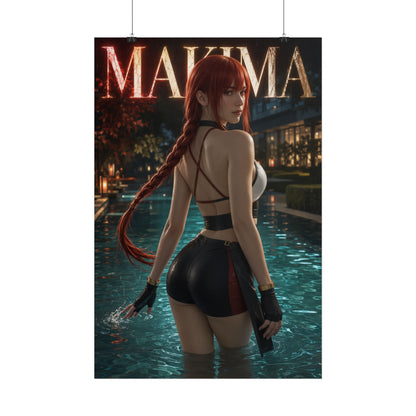 Anime Wall Art Makima Chainsaw Man Poster Otaku Room Decor Collector Gift Print