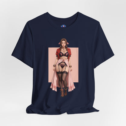 Aerith-T-Shirt | Final Fantasy VII Grafik-T-Shirt für Otaku &amp; Gaming-Fans | Anime-Heldinnen-Shirt