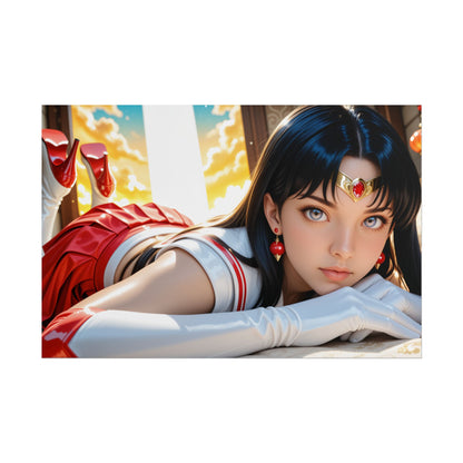 Sailor Mars Poster | Anime-Waifu-Wandbild für Feuerwächter-Dekoration