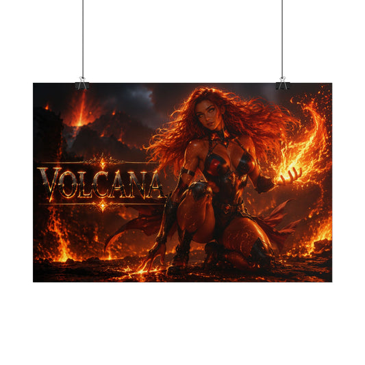 Collector Room Decor Volcana Comic Poster Character Wall Art Gift Print