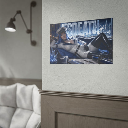 Anime Wall Art Esdeath Akame ga Kill Poster Character Room Decor Collector Gift