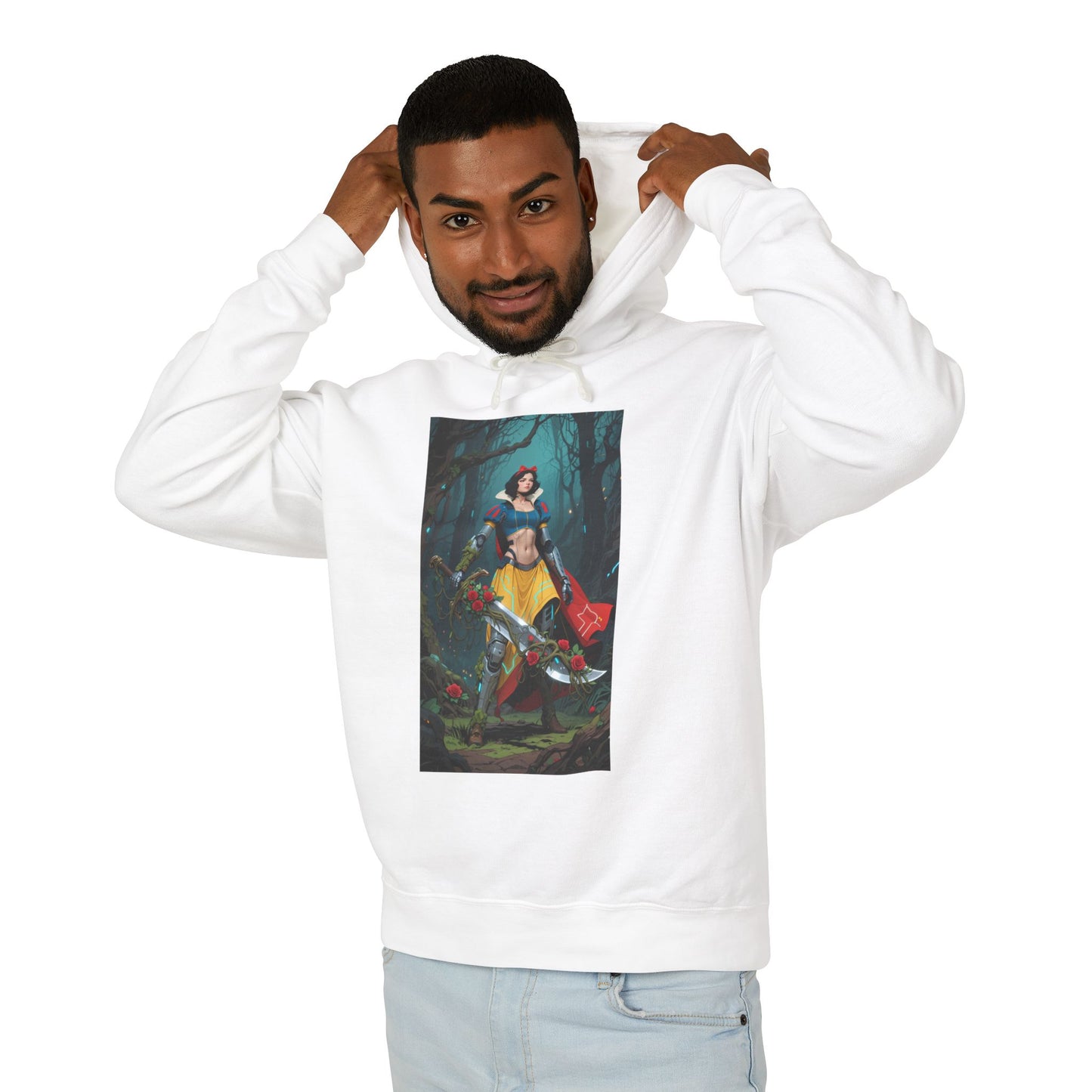 Cyber Snow White Hoodie | Futuristic Princess Hoodie | Anime Sci-Fi Pullover